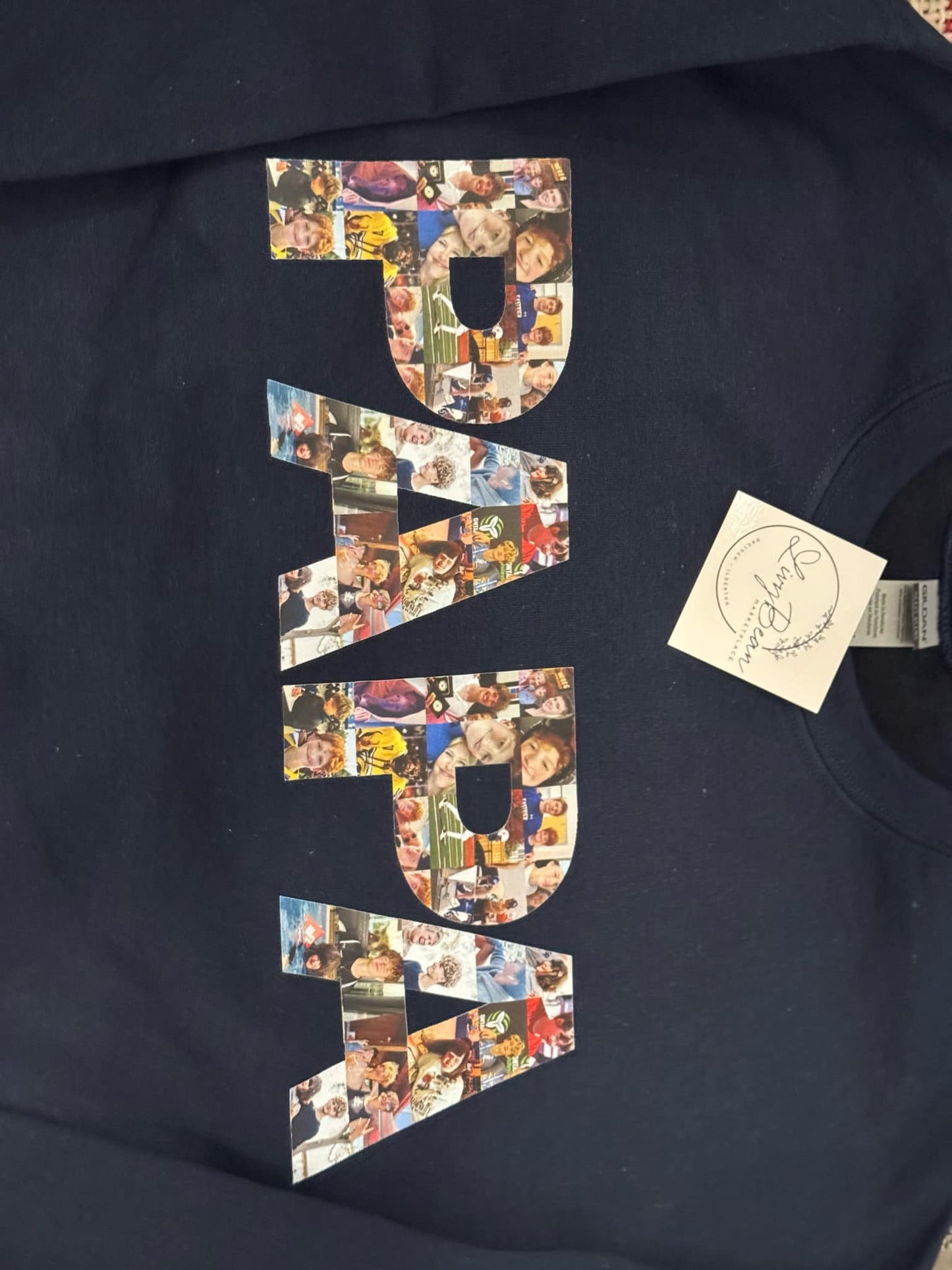Picture in letters(lolol I HAVE NO IDEA WHAT TO CALL THESE) sweatshirt