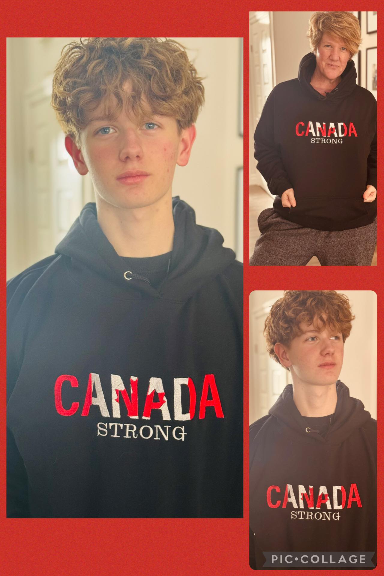 Canada Strong Hoodie Embroidered Sweatshirt