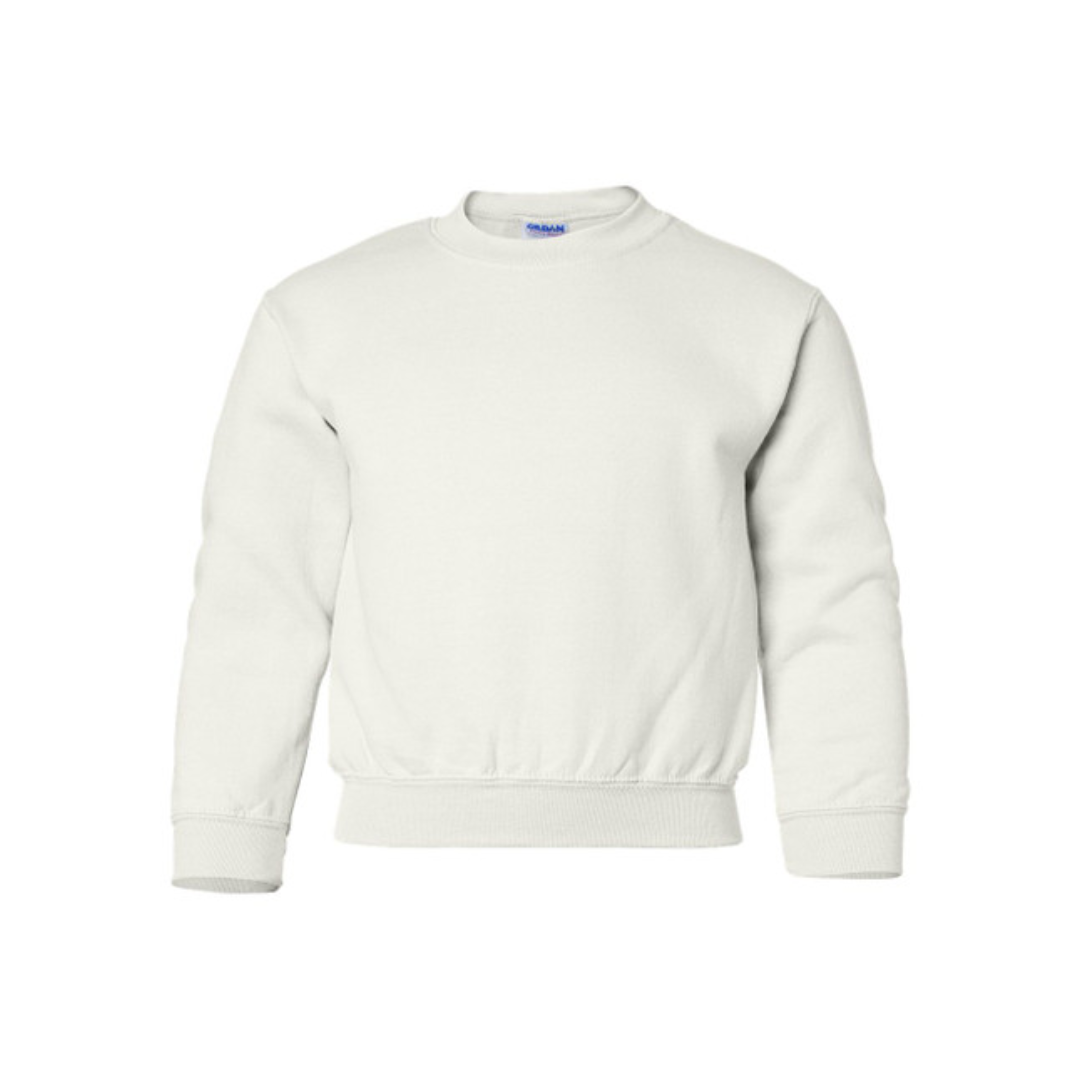 YOUR DESIGN Basic Youth Crew Sweatshirt HTV Print- 8 Colour Options