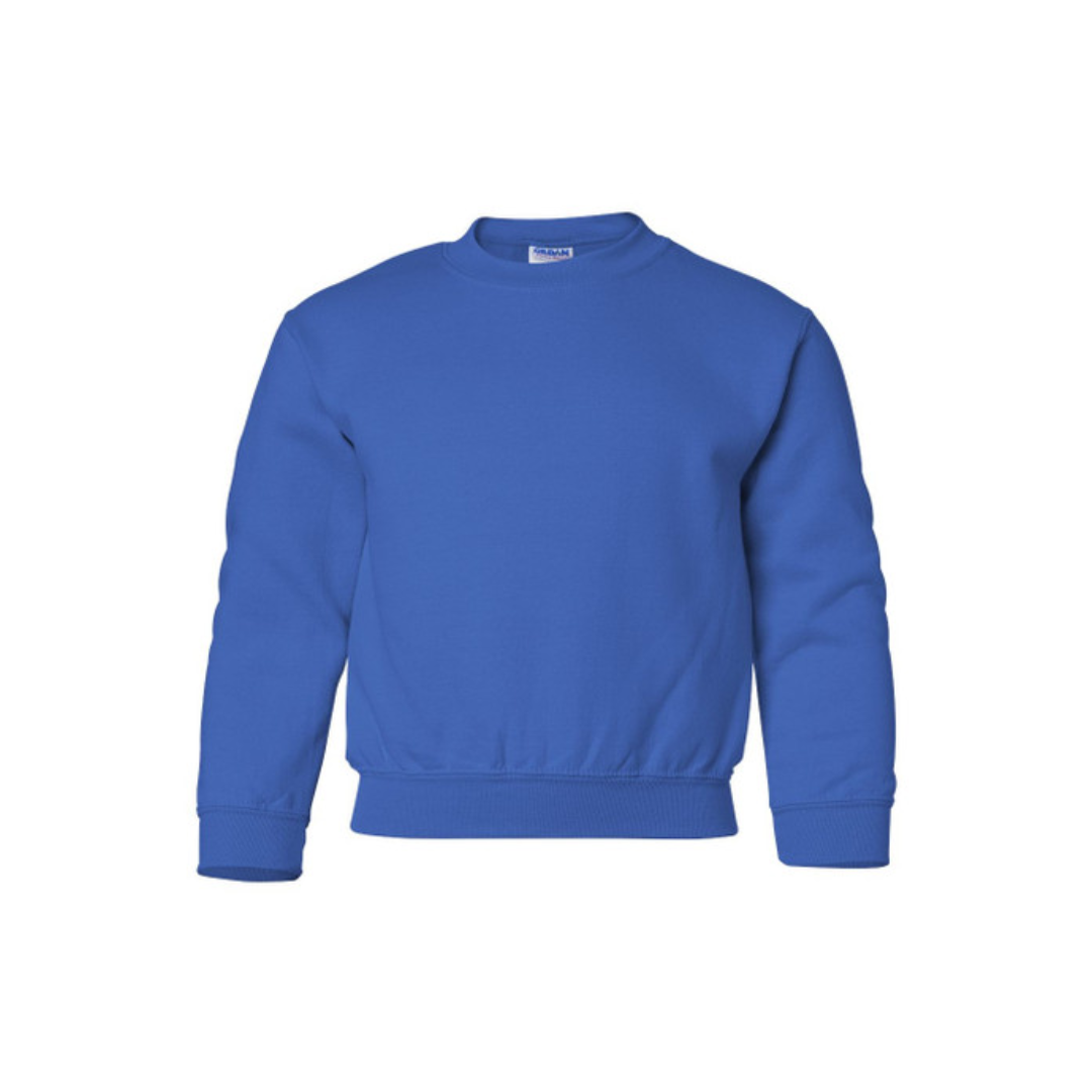 YOUR DESIGN Basic Youth Crew Sweatshirt HTV Print- 8 Colour Options