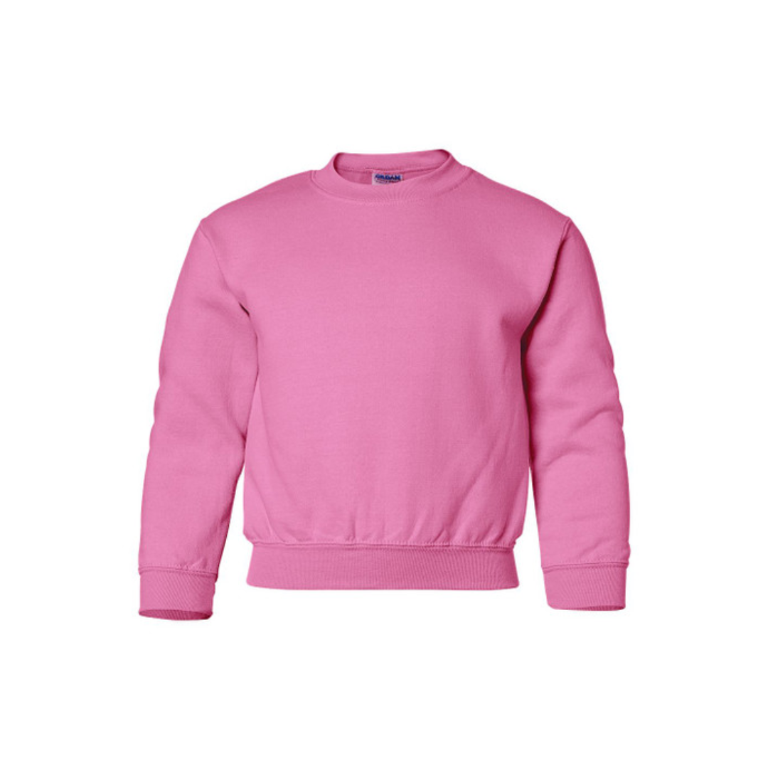 YOUR DESIGN Basic Youth Crew Sweatshirt HTV Print- 8 Colour Options
