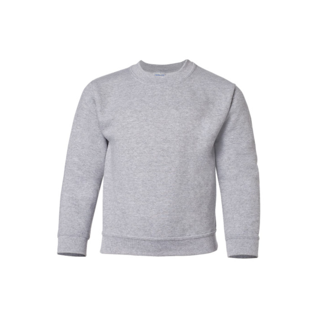 YOUR DESIGN Basic Youth Crew Sweatshirt HTV Print- 8 Colour Options