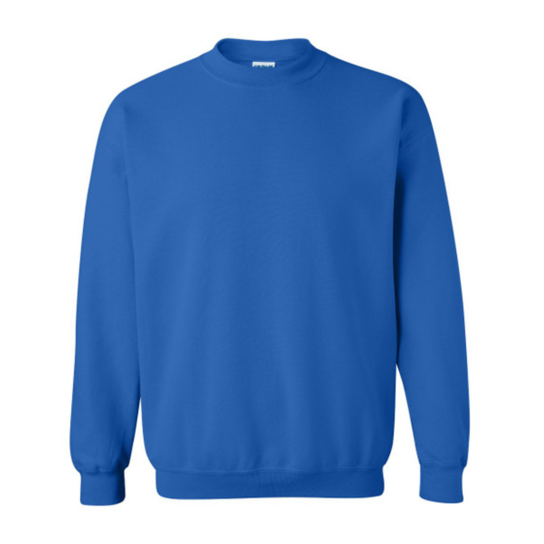YOUR DESIGN Basic Adult Crew Sweatshirt HTV Print - 8 Colour Options