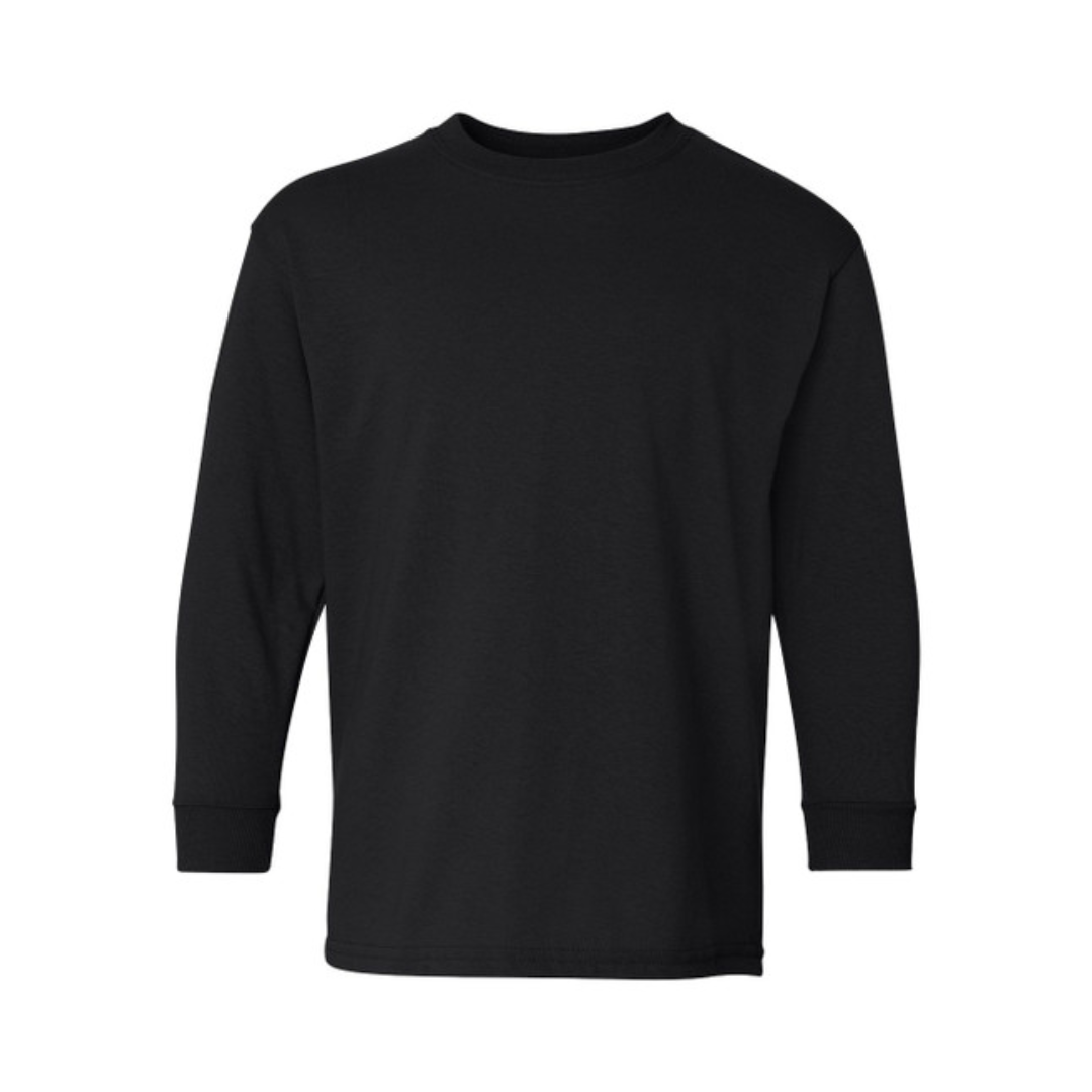 YOUR DESIGN Basic Youth Long Sleeve T Shirt HTV Print- 7 Colour Options