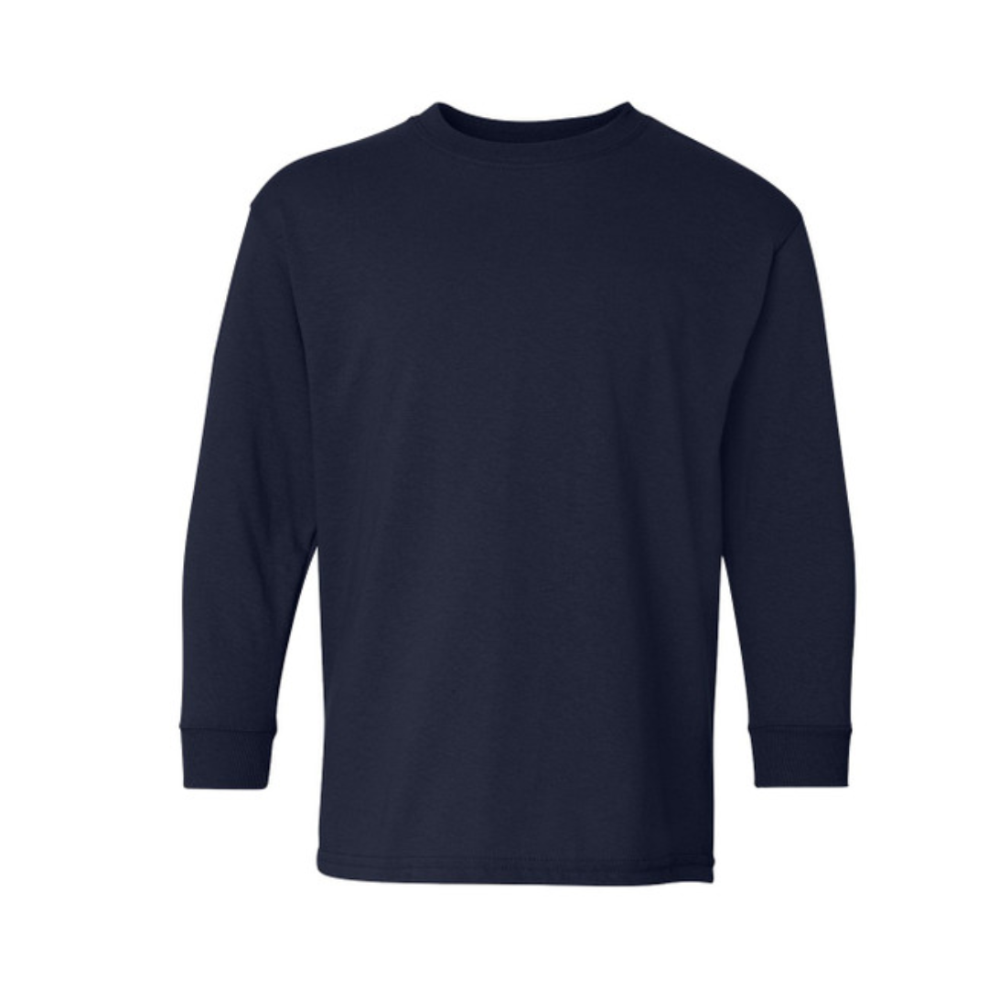 YOUR DESIGN Basic Youth Long Sleeve T Shirt HTV Print- 7 Colour Options