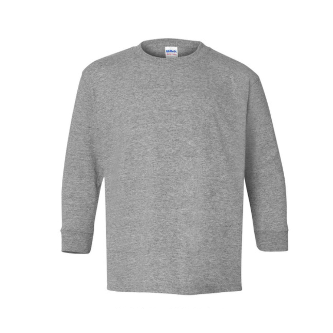 YOUR DESIGN Basic Youth Long Sleeve T Shirt HTV Print- 7 Colour Options
