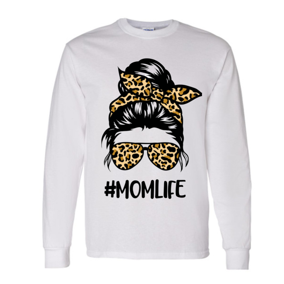 Basic Adult Long Sleeve Shirts -#Momlife