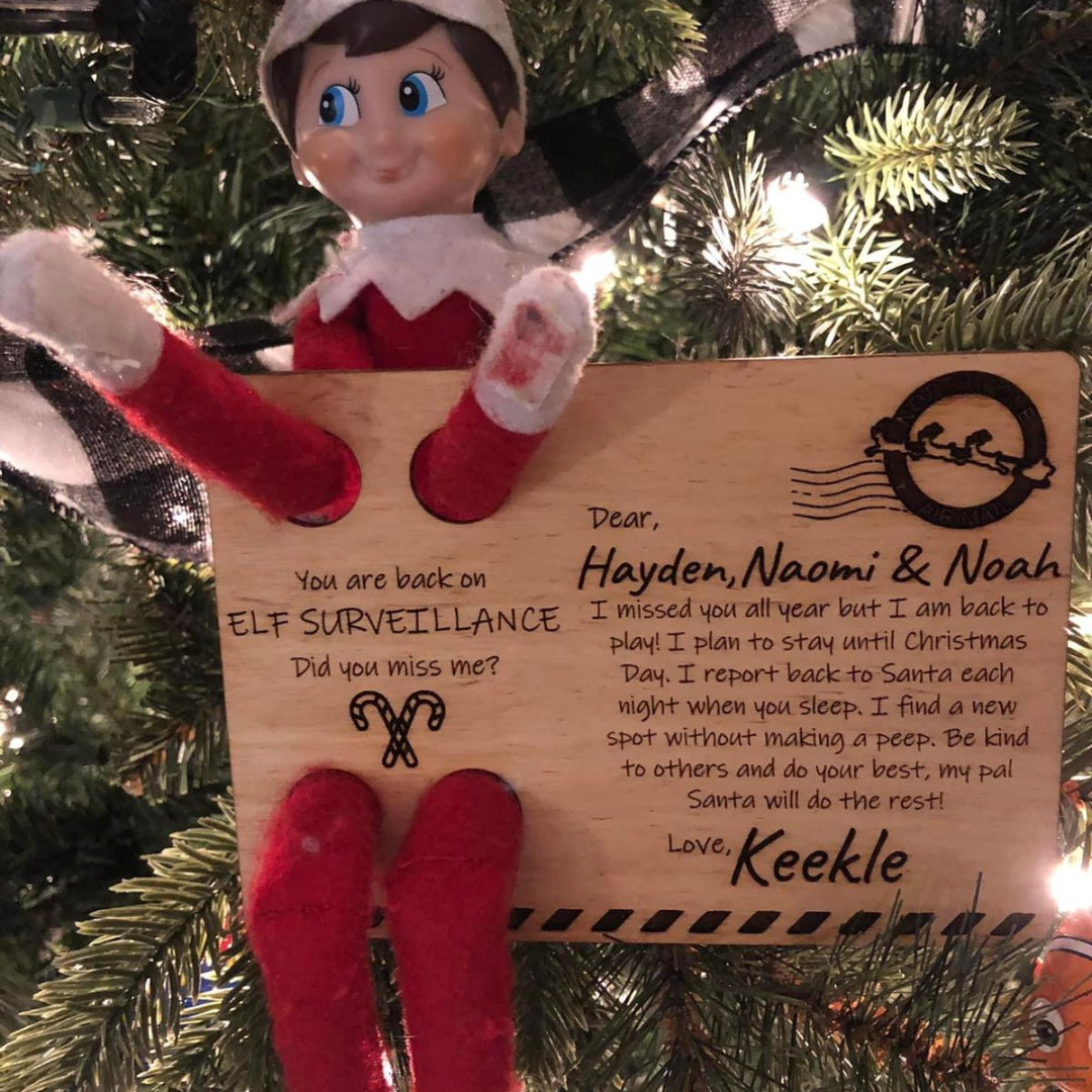 Elf on the Shelf Serveillance Sign