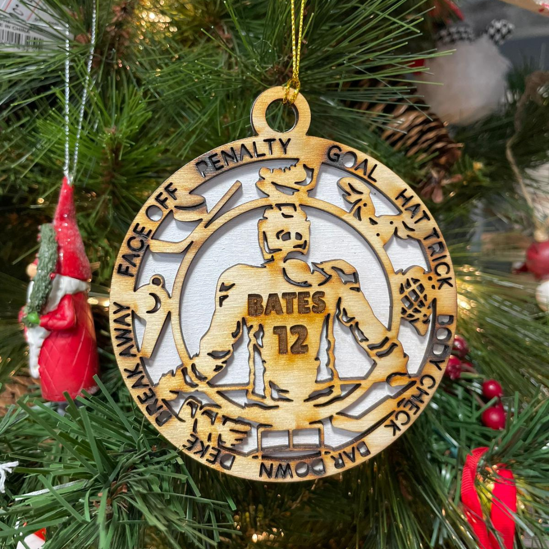 Personalized 3D Ornament - Hockey Player