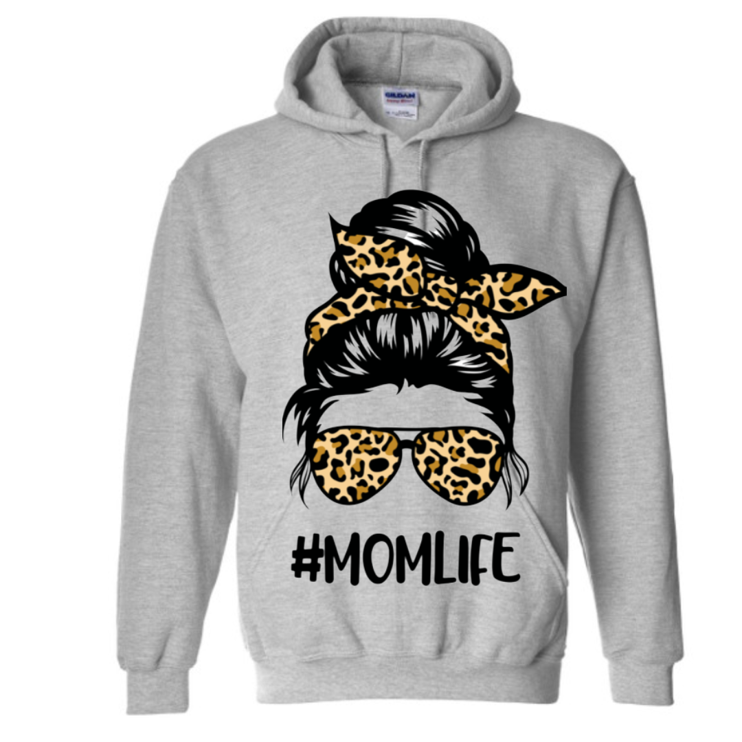Basic Adult Hooded Sweatshirt - #Momlife