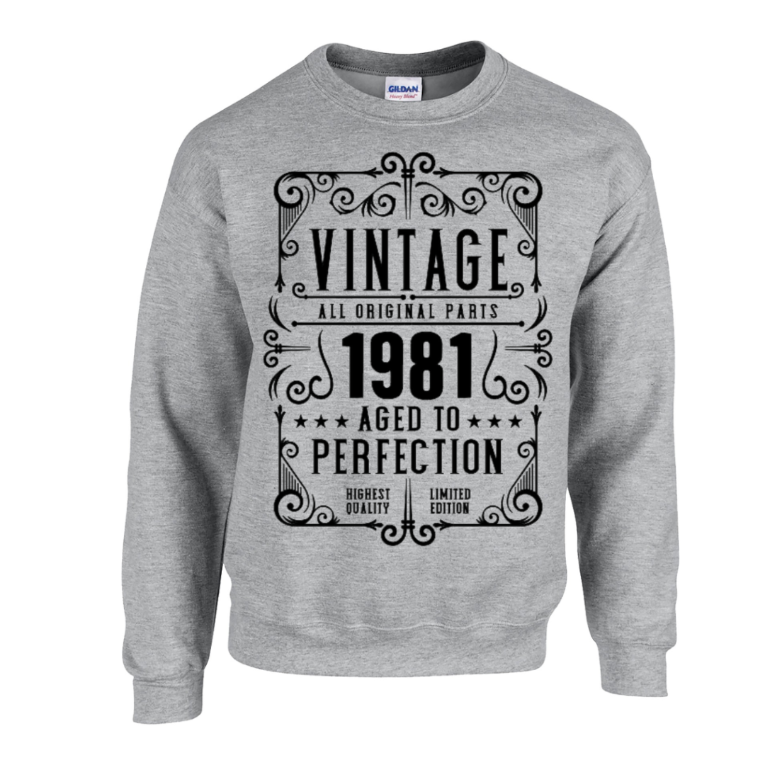 Custom Basic Adult Crew Sweatshirt - Vintage Year