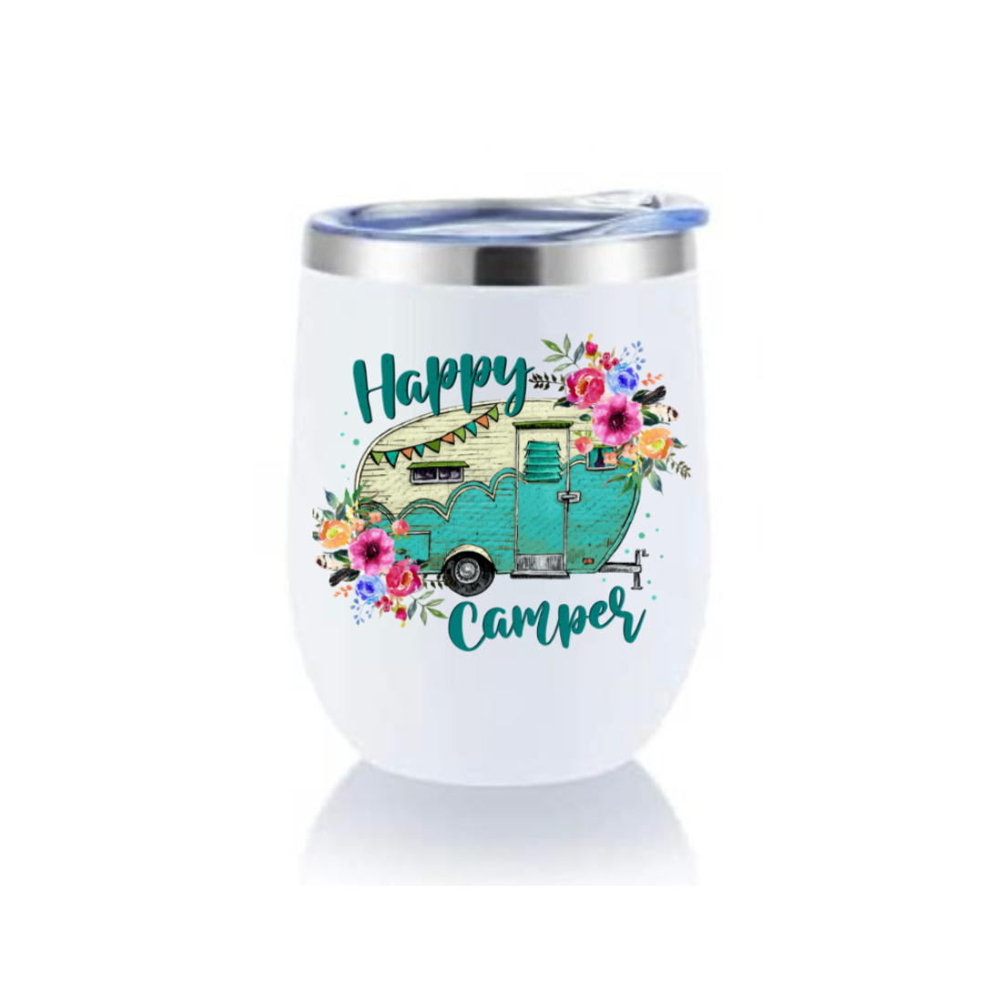 Wine Tumbler - Happy Camper