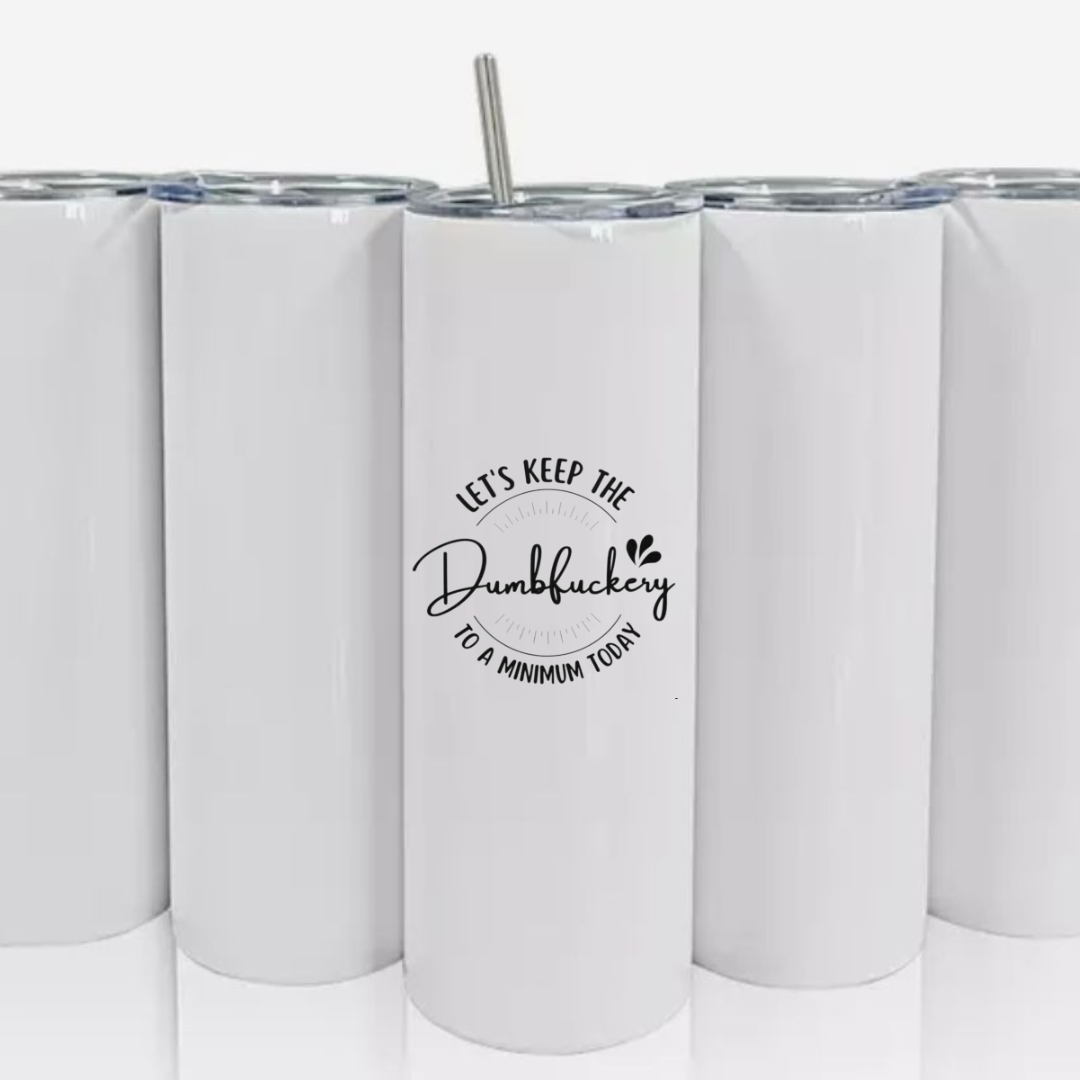 Double Walled Tall/Skinny Cup with Straw - Custom Design