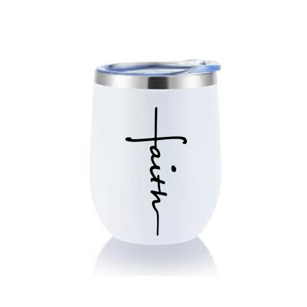 Wine Tumbler - Faith Vertical