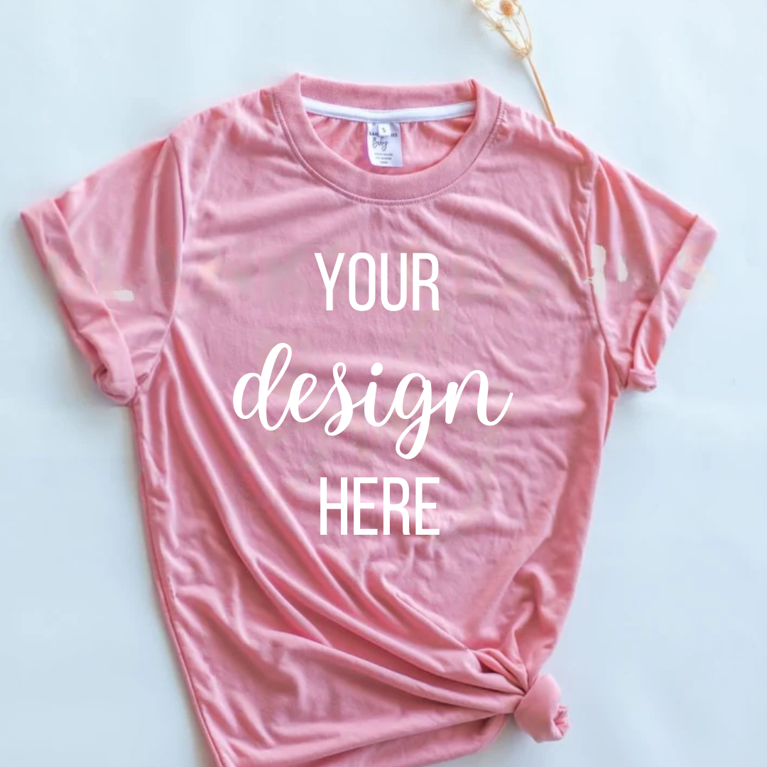 YOUR DESIGN Premium Adult T-Shirt - HTV Print - 9 Colour Options