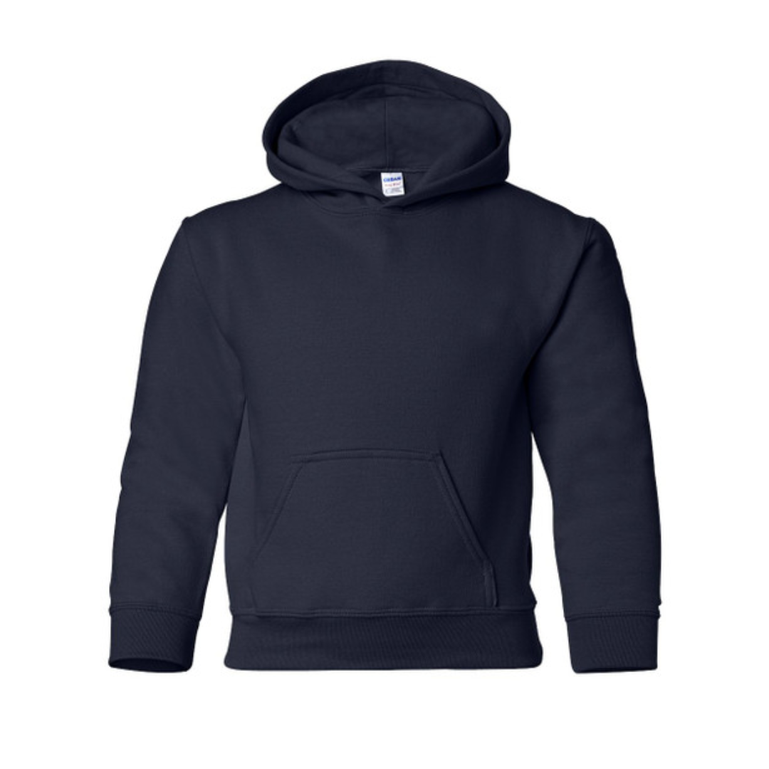 YOUR DESIGN Basic Youth Crew Hooded Sweatshirt HTV Print- 9 Colour Options
