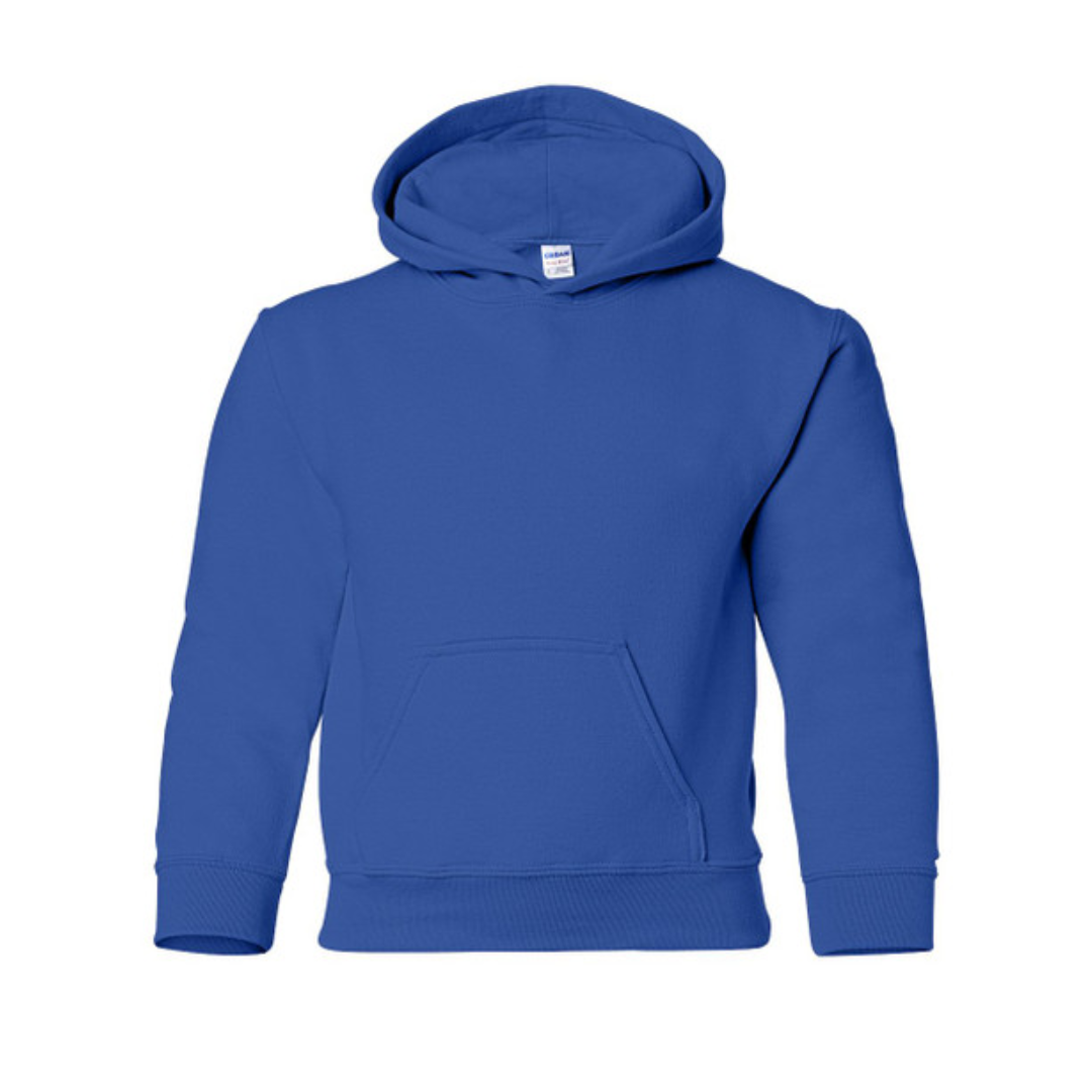 YOUR DESIGN Basic Youth Crew Hooded Sweatshirt HTV Print- 9 Colour Options