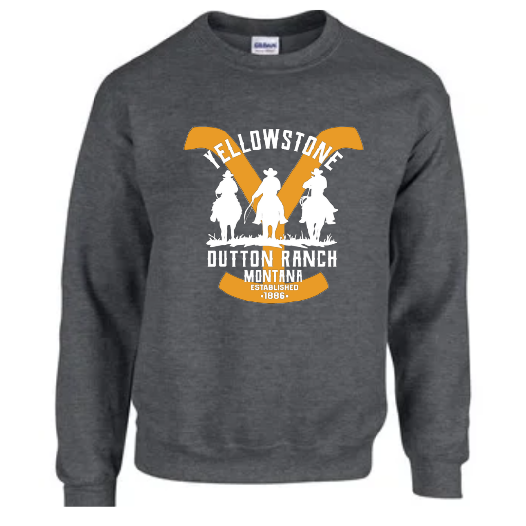 Basic Adult Crew Sweatshirt - Yellowstone Ranch