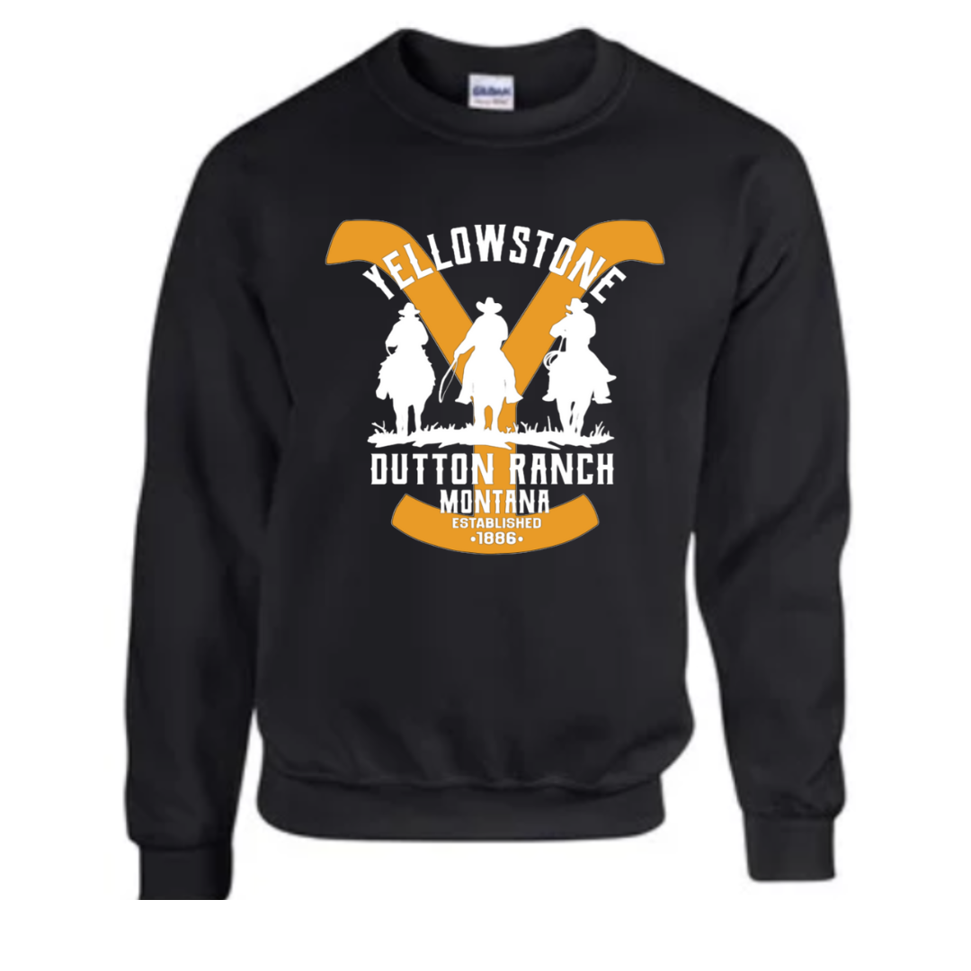 Basic Adult Crew Sweatshirt - Yellowstone Ranch