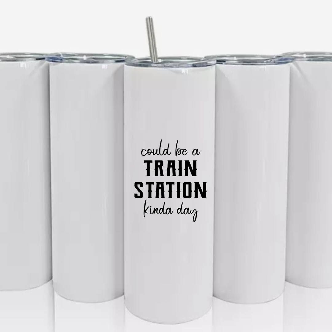 Double Walled Tall/Skinny Cup with Straw - Custom Design