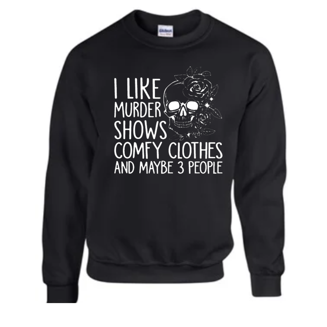 Basic Adult Crew Sweatshirt - Murder Shows and 3 People