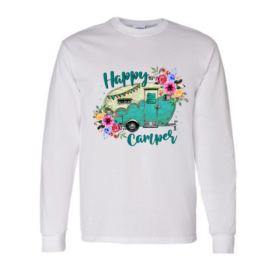 Basic Adult Long Sleeve Shirts -Happy Camper