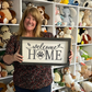 Wooden Wall Sign - Choose Your Size - Welcome Home Paw