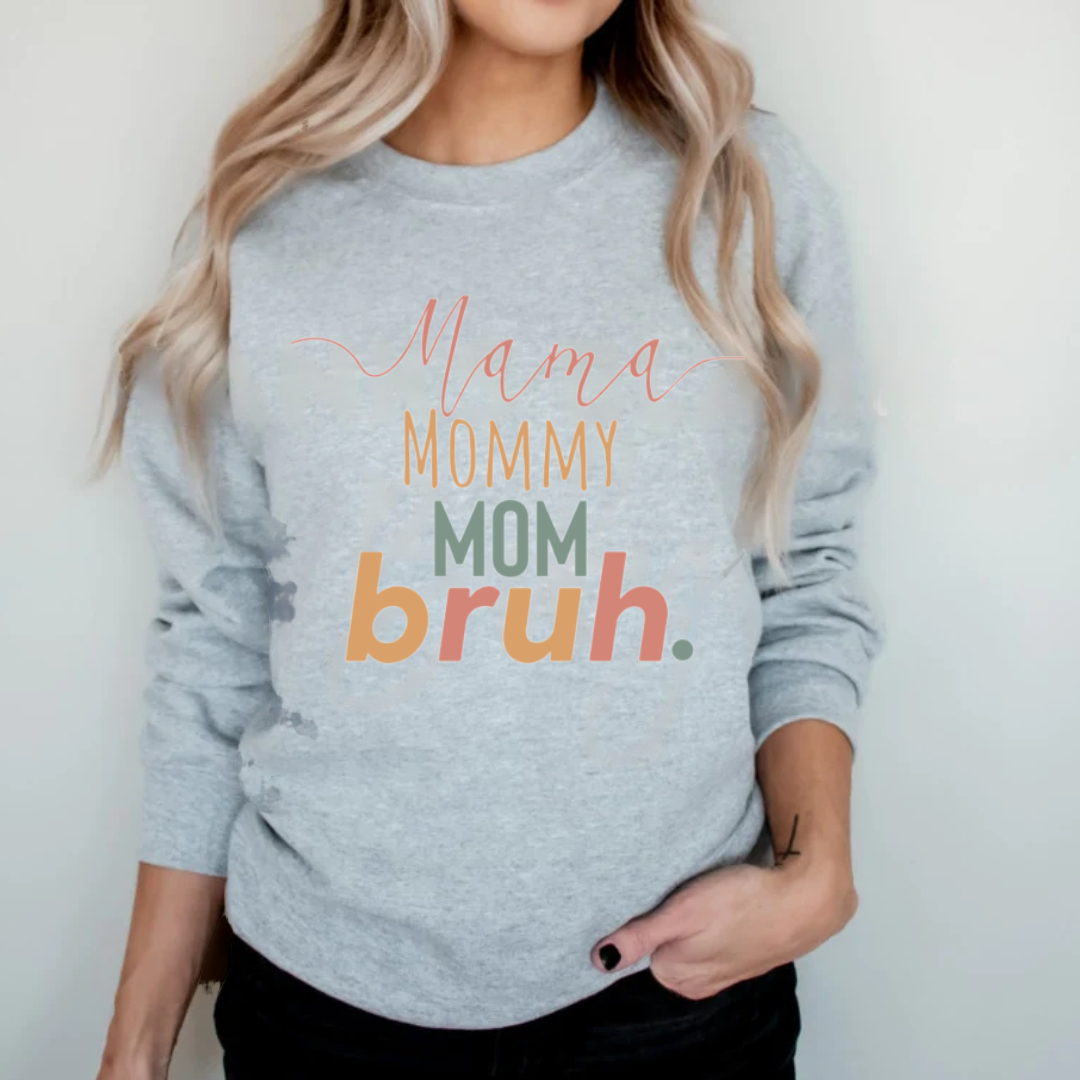 Premium Adult Crew Sweatshirt - Mama bruh.