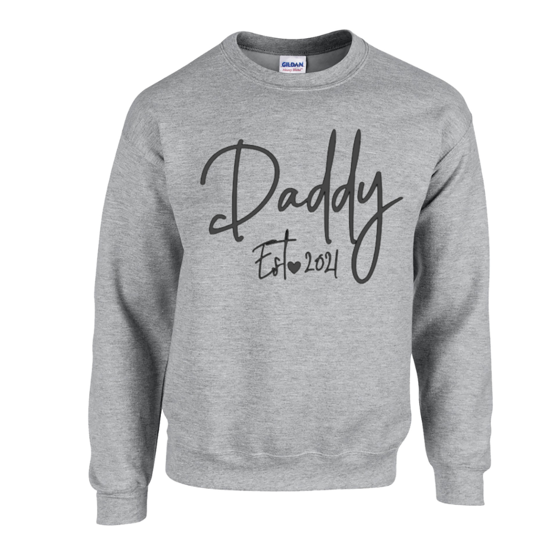Custom Basic Adult Crew Sweatshirt - Daddy Est.
