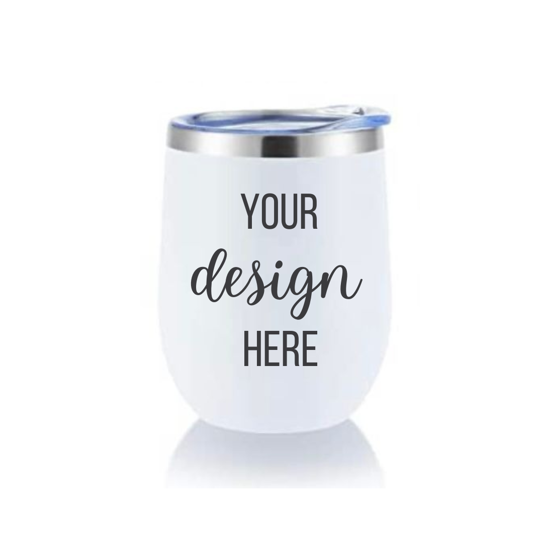 YOUR DESIGN Custom Double Walled Wine Tumbler Sublimation Print