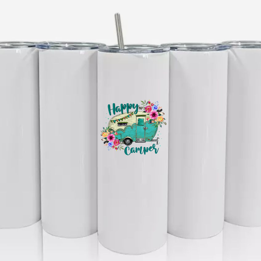 Double Walled Tall/Skinny Cup with Straw - Custom Design