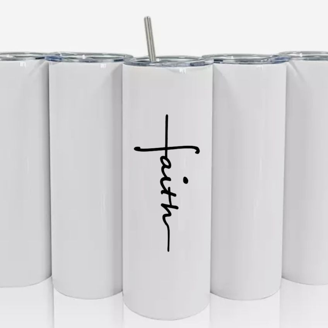 Double Walled Tall/Skinny Cup with Straw - Custom Design