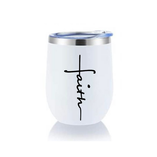 Wine Tumbler - Faith Vertical