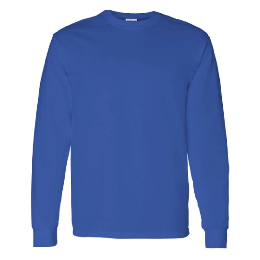 YOUR DESIGN Basic Adult Long Sleeve Shirts HTV Print - 8 Colour Options