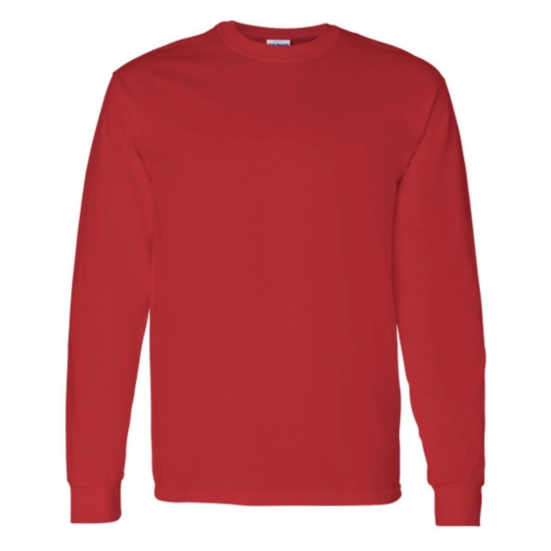 YOUR DESIGN Basic Adult Long Sleeve Shirts HTV Print - 8 Colour Options
