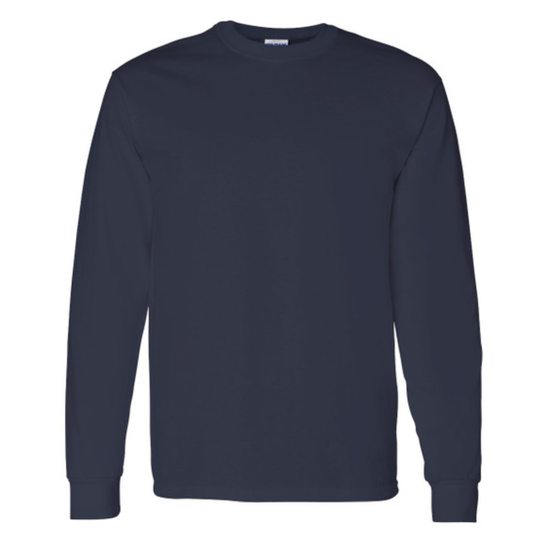 YOUR DESIGN Basic Adult Long Sleeve Shirts HTV Print - 8 Colour Options