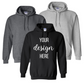 YOUR DESIGN Basic Adult Hooded Sweatshirt HTV Print - 8 Colour Options