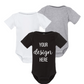 YOUR DESIGN Basic Infant Onesie HTV Print - 7 Colour Options