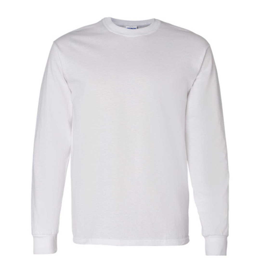 YOUR DESIGN Basic Adult Long Sleeve Shirts HTV Print - 8 Colour Options